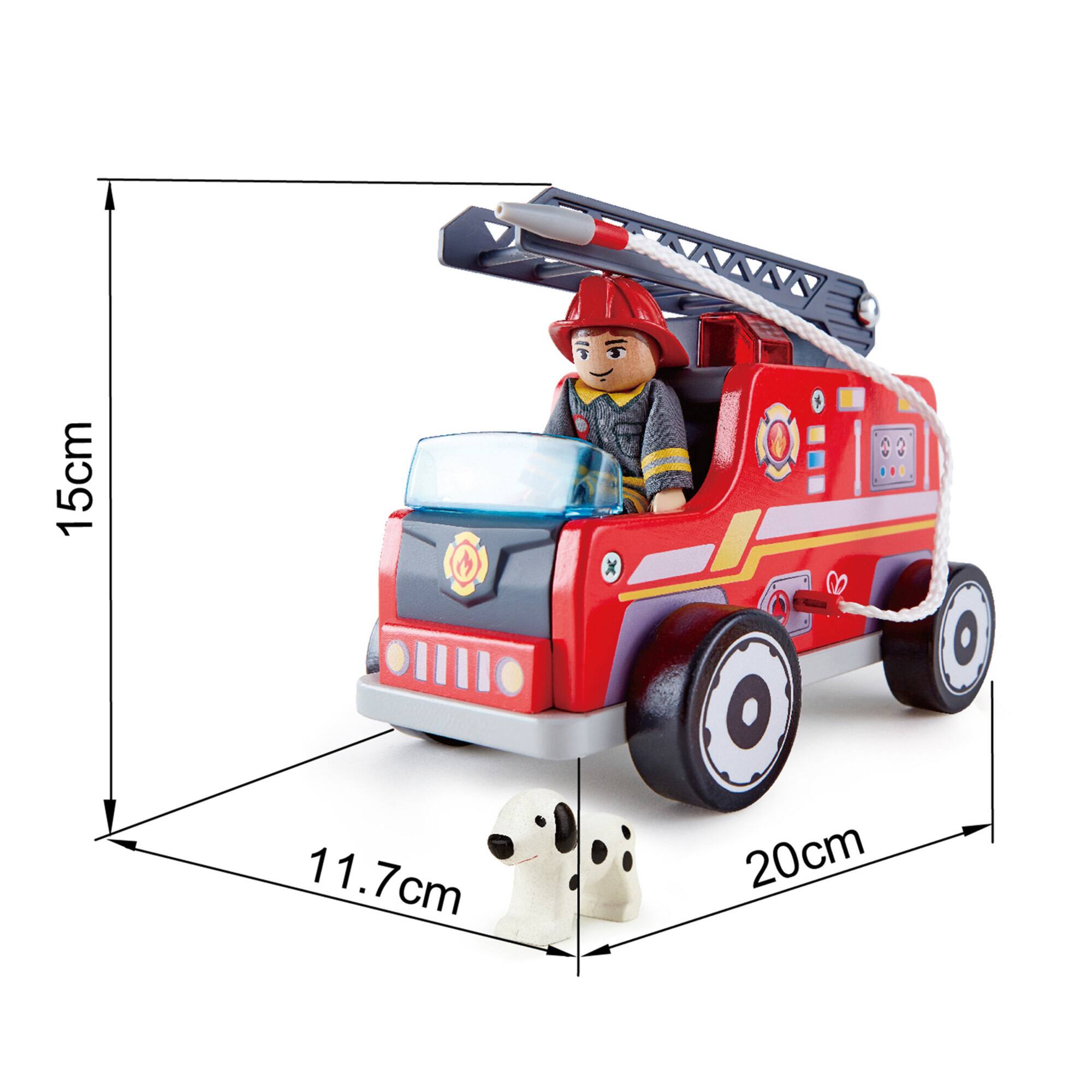 Hape Wood Fire Truck Playset